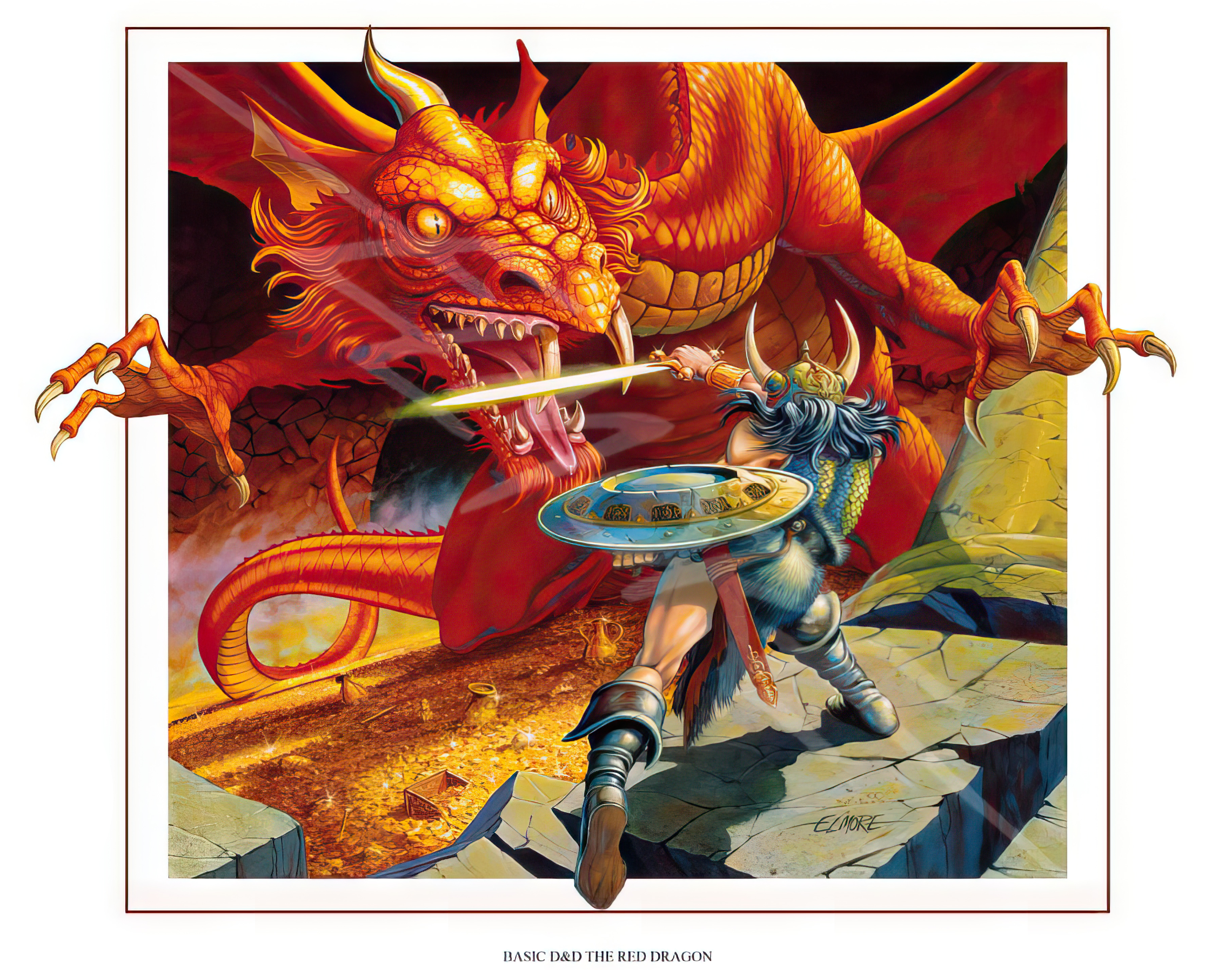 Larry Elmore D&D Basic Edition Red Dragon